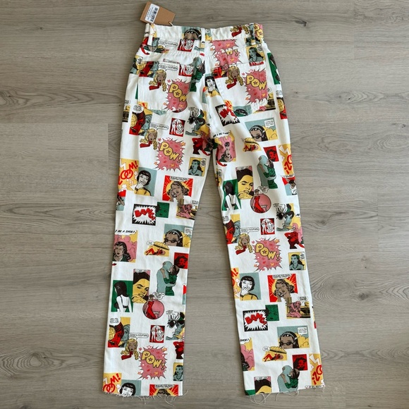 NWT Reformation Comic Book Color High Waisted Straight Jeans Pants Size … - Picture 12 of 16